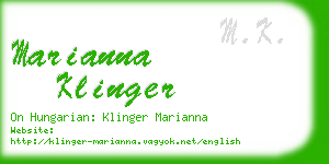 marianna klinger business card